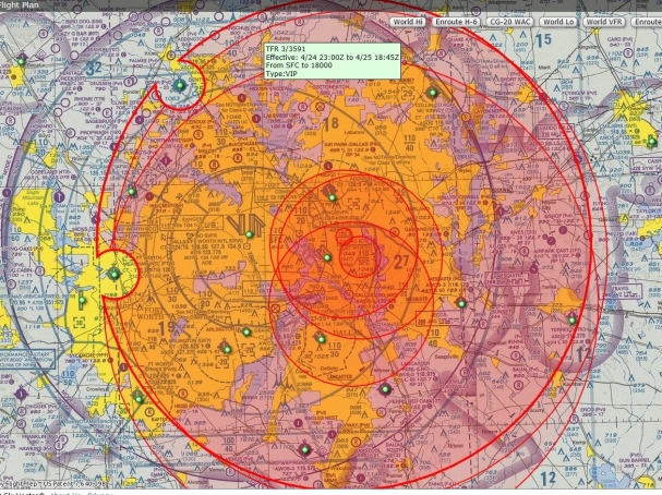 Umm okay, did someone just keep clicking away with the "Make-A-TFR" app? Isn't one ring enough? Maybe they're doing airshows I don't know about out of Love Field.
